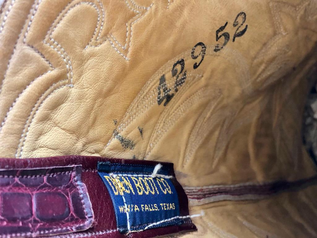 Pair Of Exotic Boots And Matching Belt Possibly Worn By Ricky Skaggs