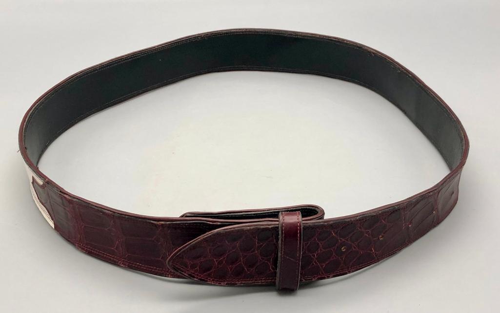 Pair Of Exotic Boots And Matching Belt Possibly Worn By Ricky Skaggs