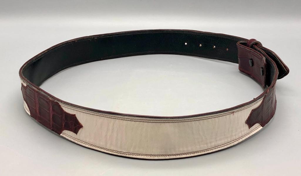 Pair Of Exotic Boots And Matching Belt Possibly Worn By Ricky Skaggs