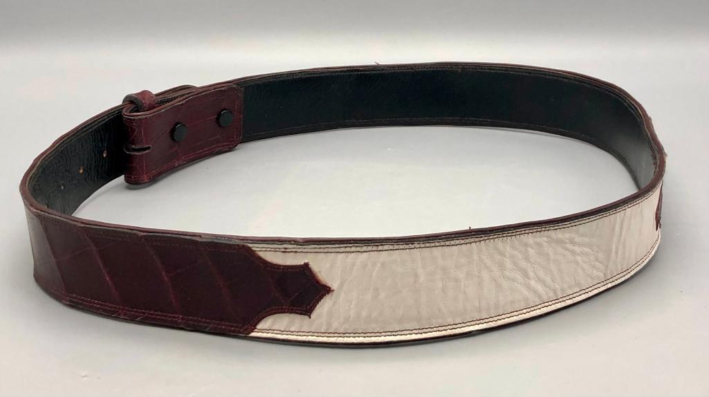 Pair Of Exotic Boots And Matching Belt Possibly Worn By Ricky Skaggs