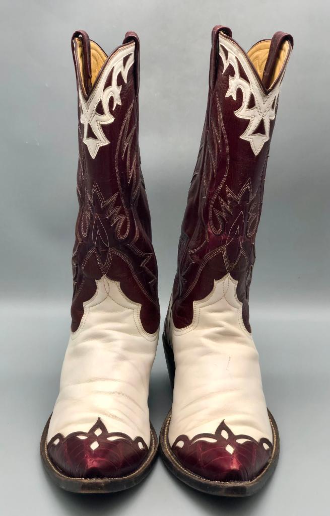 Pair Of Exotic Boots And Matching Belt Possibly Worn By Ricky Skaggs