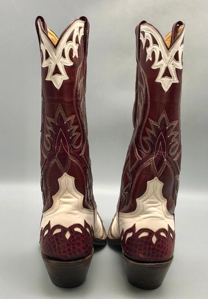 Pair Of Exotic Boots And Matching Belt Possibly Worn By Ricky Skaggs