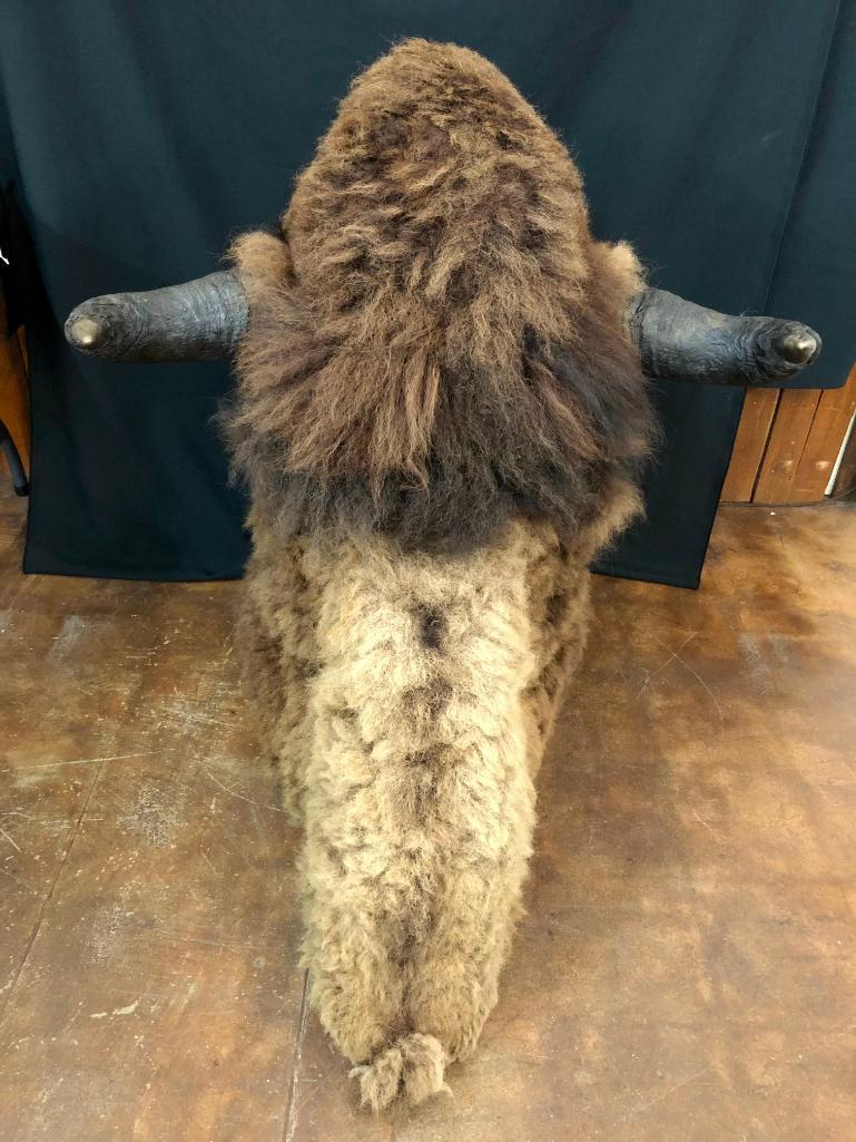 Large Buffalo Mount In Winter Coat