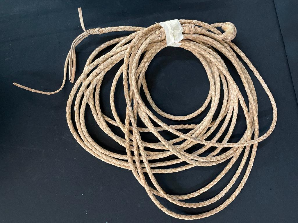 Two Vintage Rawhide Riatas