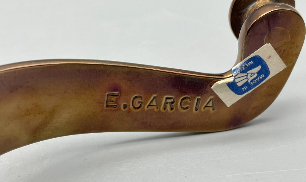 E. Garcia Arrow Themed Inlay Spurs