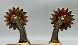 E. Garcia Arrow Themed Inlay Spurs