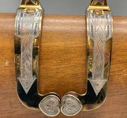 E. Garcia Arrow Themed Inlay Spurs
