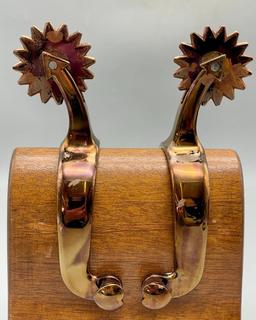 E. Garcia Arrow Themed Inlay Spurs
