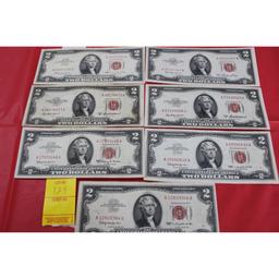 $14 Face Value Red Seal $2 Bills