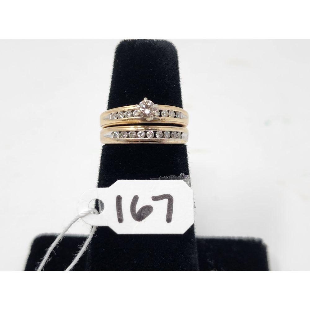 5.1g 14k Yellow Gold/Diamond Size 6