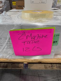 2"x1,000 yds, 1.7mil Carton Sealing  Machine Tape, A Pallet of 14 Cases