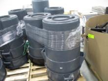 A Lot Of 4 - 55 Gal Trash Cans