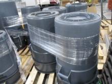 A Lot Of 4 - 55 Gal Trash Cans