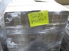 A Pallet Of Cardboard Boxes - 14 X 10 X 8