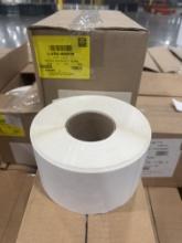 4 in W x 6 in L Paper DT Labels, 8 in OD, Two Pallets for a total of 43 Cases