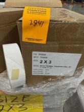 2" x 3" White Thermal Transfer Labels, 3" Core , 8"OD, A Pallet Of 35 Cases