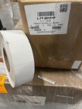 2 in W x 1 in L Paper TT Labels, 8 in OD, 3 in Core, A Pallet of 24 Cases
