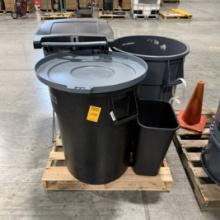 Various trash cans