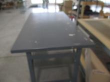 Metal Work Table On Casters