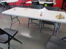 6ft White Folding Poly Table