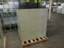 A Lot Of 3 - 4 Drawer File Cabinets - Tan