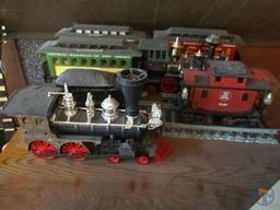 Beam's porcelain combination car and other railroad themed decanters