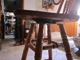 (2) Bar height wood chairs