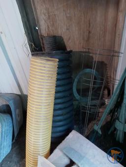 Light-duty 48" fence posts, gutter corners, 36" x 50' galvanized fencing