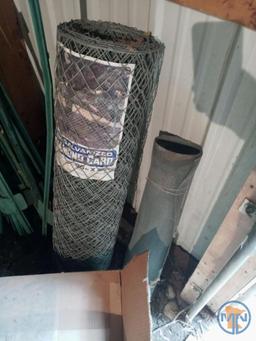 Light-duty 48" fence posts, gutter corners, 36" x 50' galvanized fencing