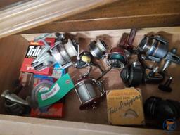 Asst. fishing reels, most spinning; trolling and fly reel