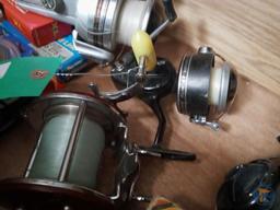 Asst. fishing reels, most spinning; trolling and fly reel