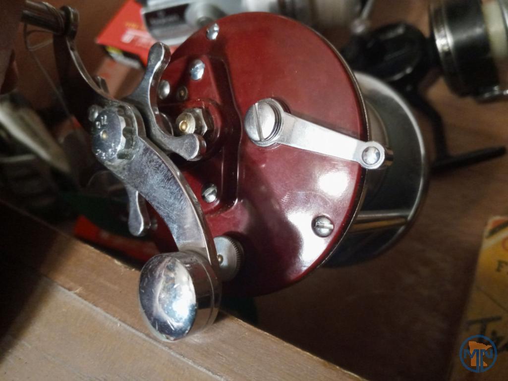 Asst. fishing reels, most spinning; trolling and fly reel