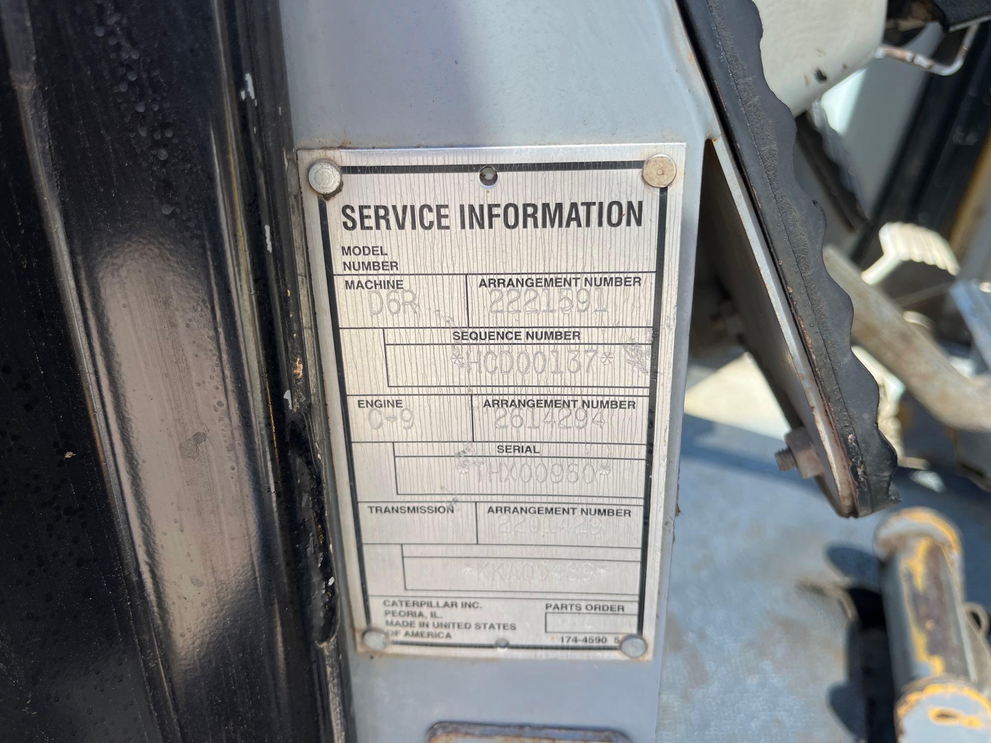 2006 Caterpillar D6R Series III Crawler Dozer