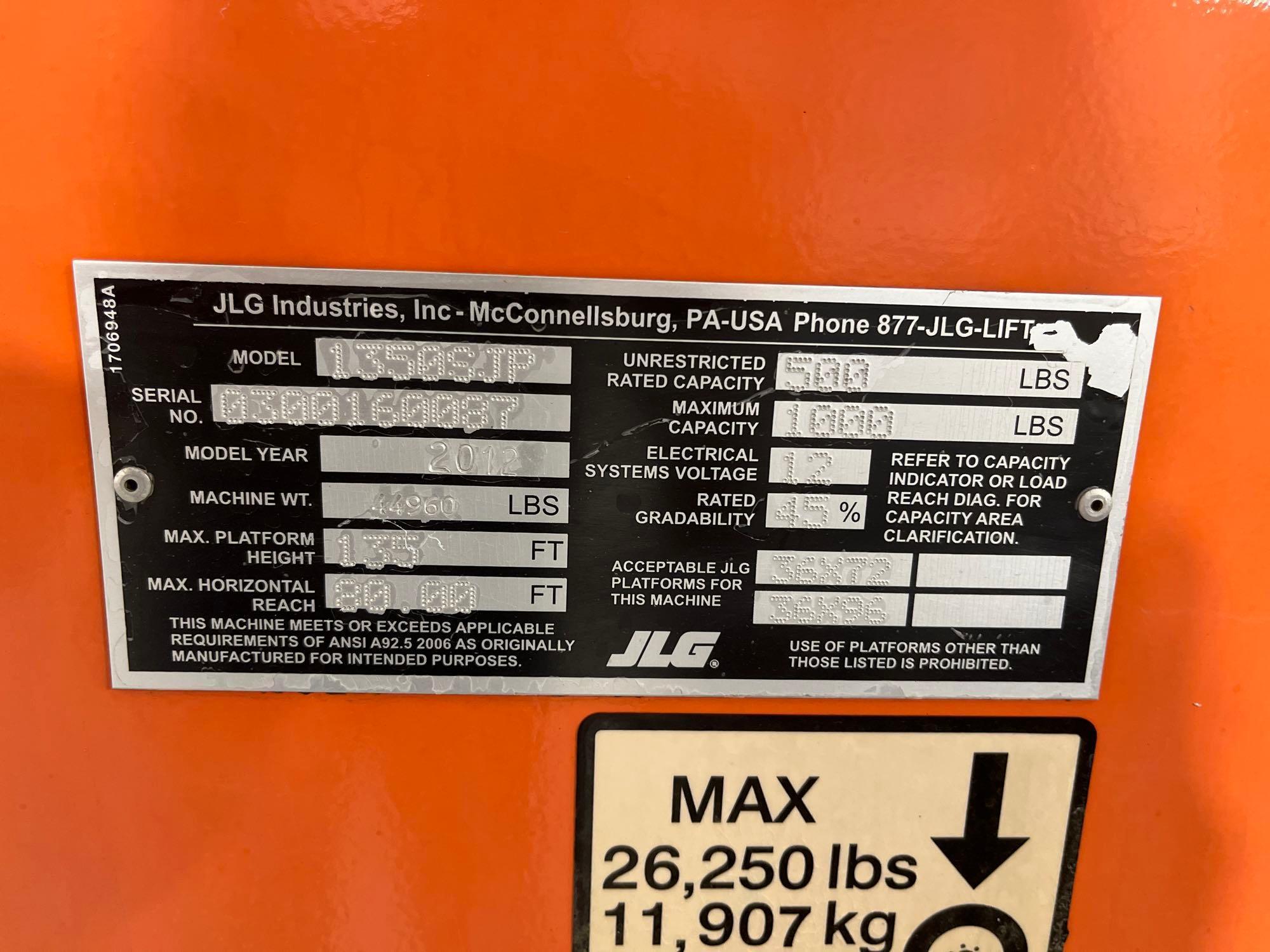 2012 JLG 1350SJP Telescopic Boom Lift with JibPlus