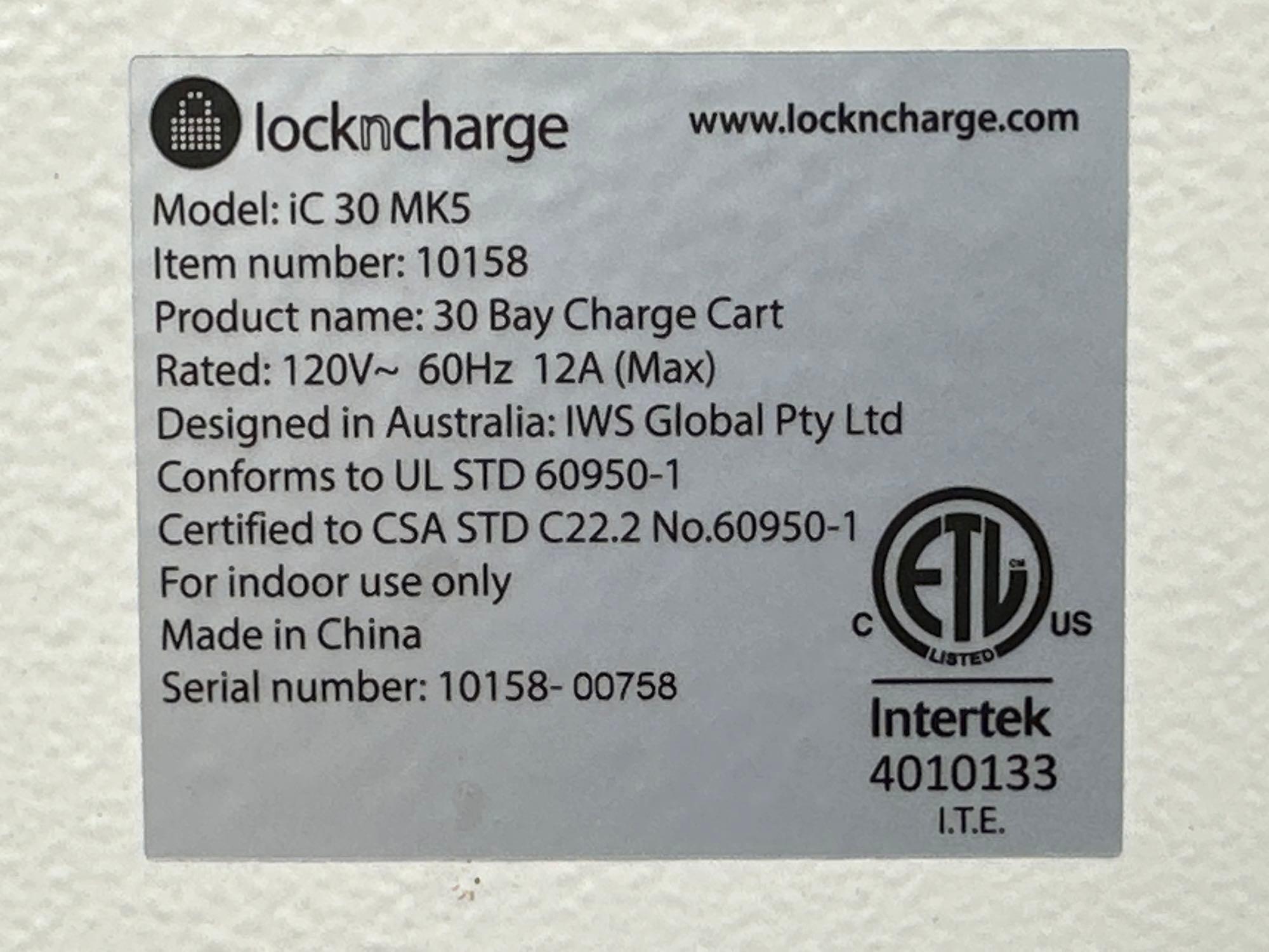LocknCharge iC 30 MK5 30 Bay Charge Cart