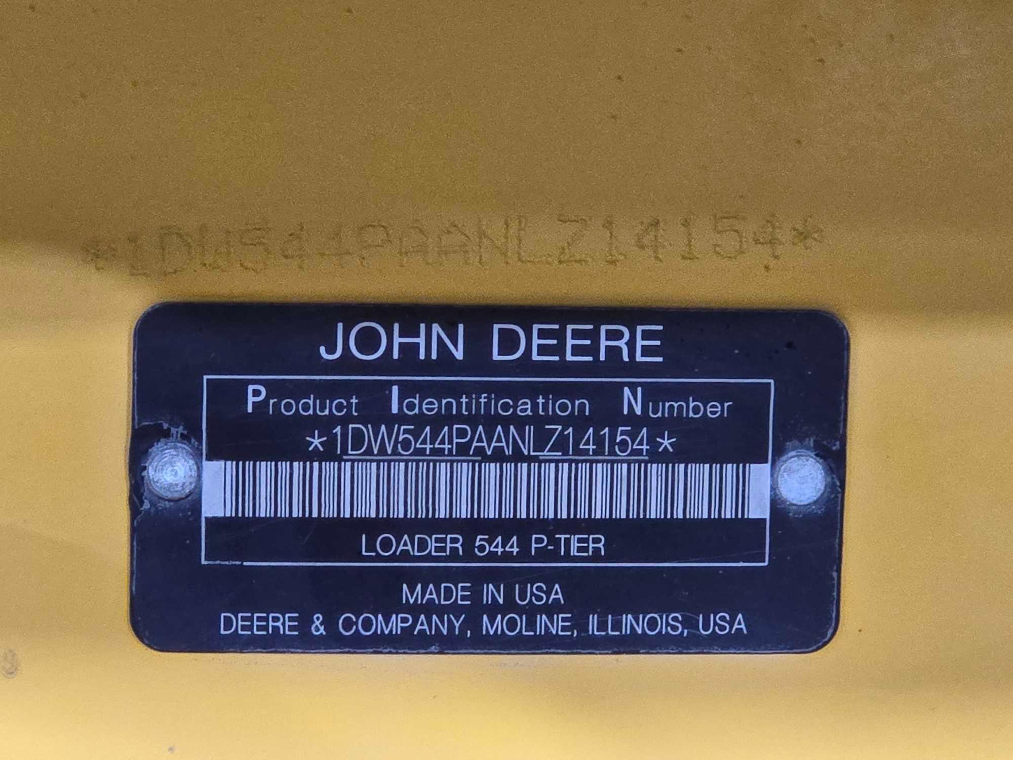 2022 John Deere 544 P-Tier Wheel Loader