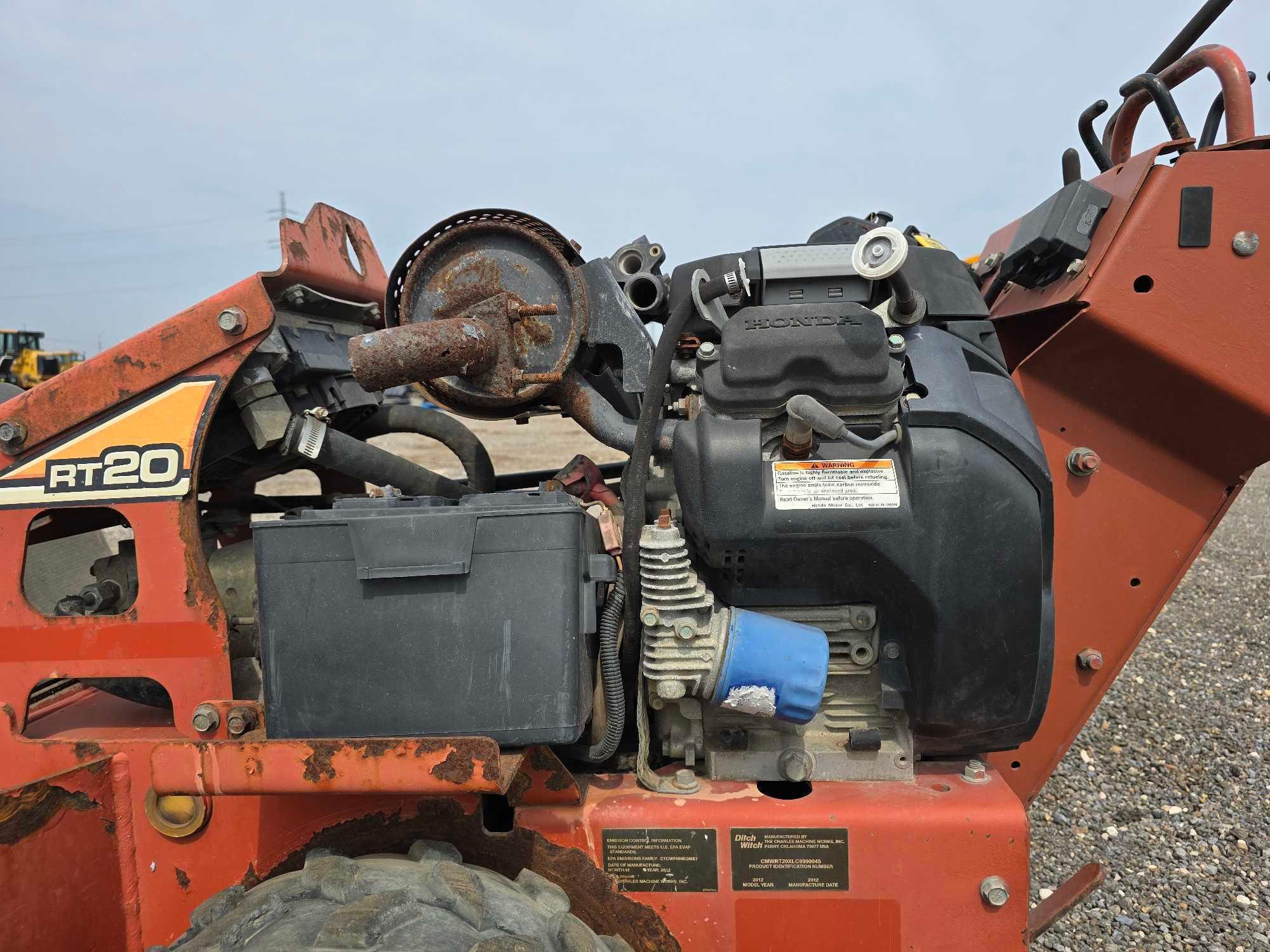 2012 Ditch Witch RT20 Walk Behind Trencher