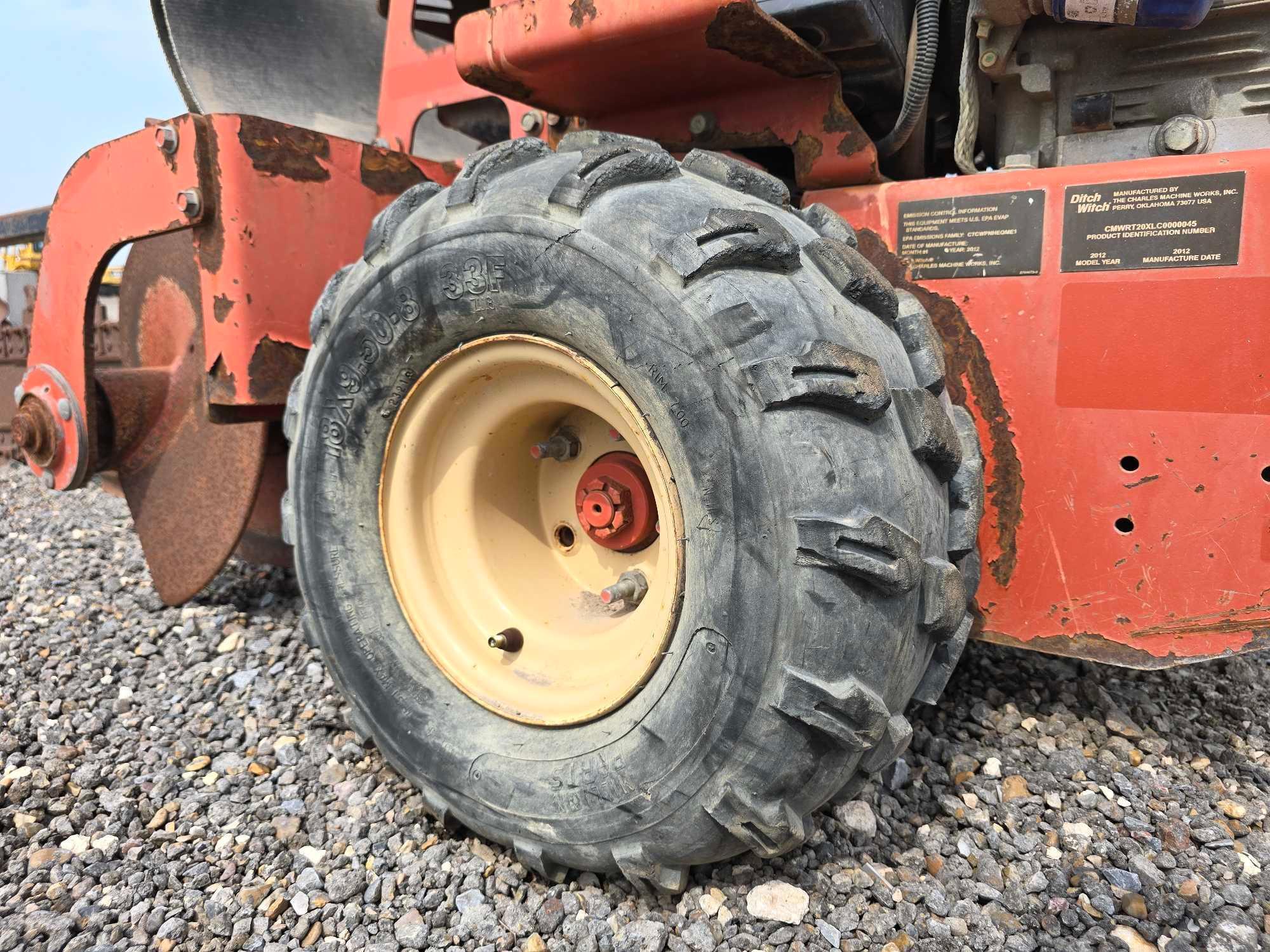 2012 Ditch Witch RT20 Walk Behind Trencher