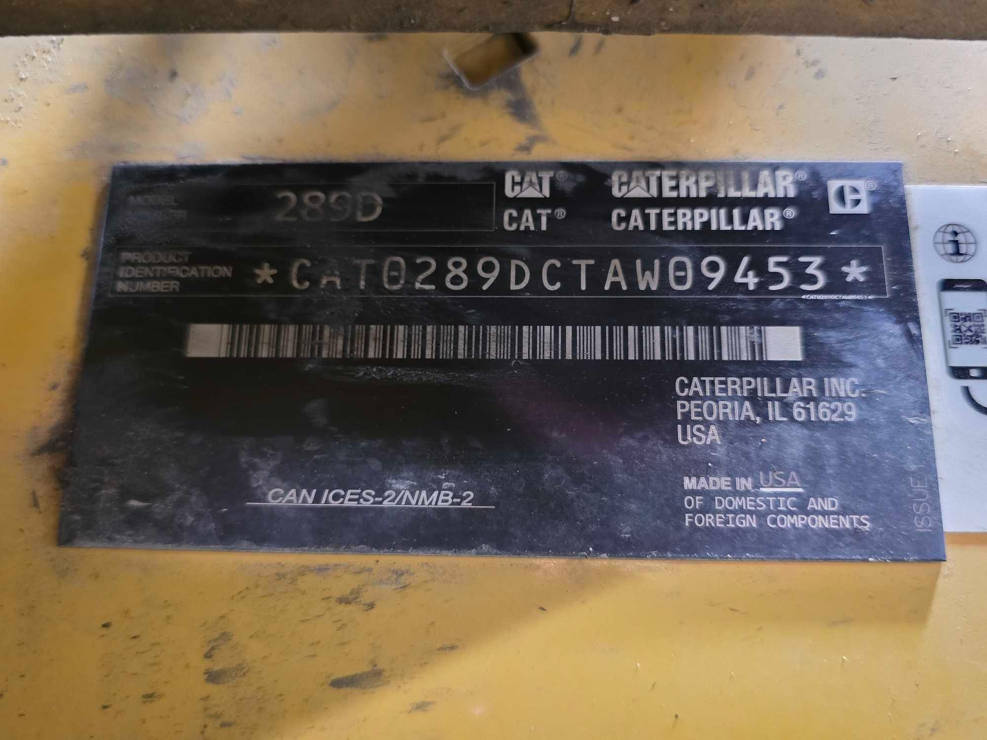 2018 Caterpillar 289D Skid Steer Loader