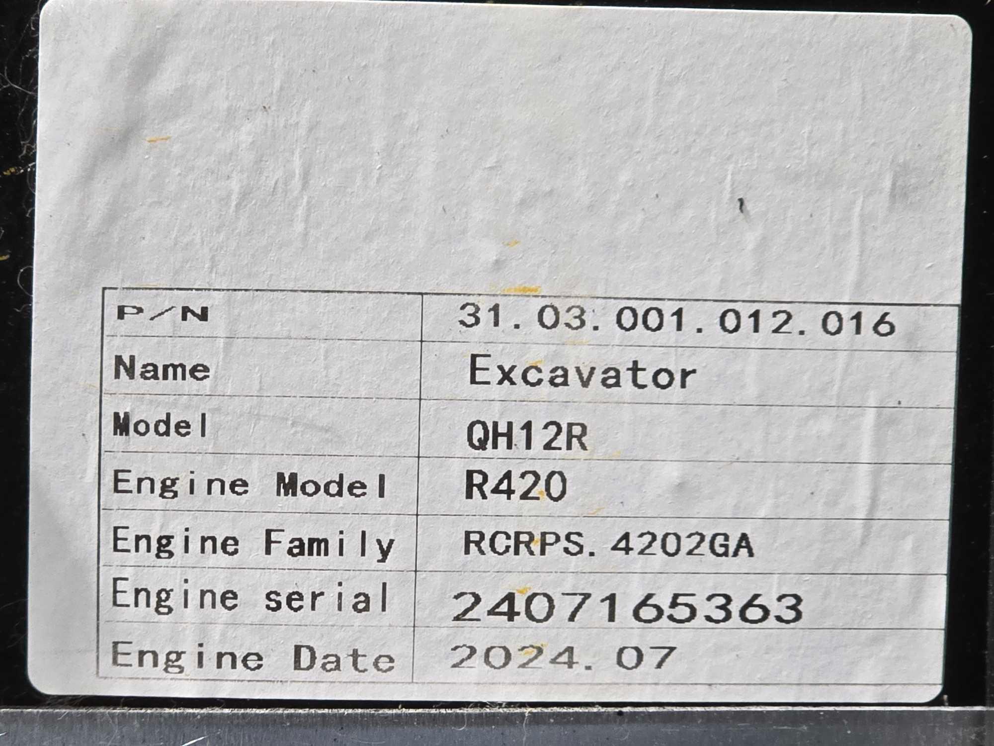 NEW/UNUSED 2024...Agrotk QH12R...Mini Excavator