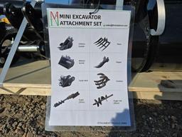 NEW/UNUSED 2025 MIVA QTY (8) Mini Excavator Attachment Set