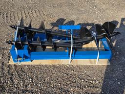 NEW/UNUSED 2025 GIYI Qty 3 Skid Steer Loader Auguer Attachments