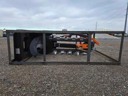 NEW/UNUSED 2024 Mower King ECSSCT72 Hydraulic Trencher Skid Steer Attachment