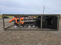 NEW/UNUSED 2024 Mower King ECSSCT72 Hydraulic Trencher Skid Steer Attachment