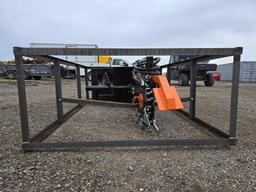 NEW/UNUSED 2024 Mower King ECSSCT72 Hydraulic Trencher Skid Steer Attachment