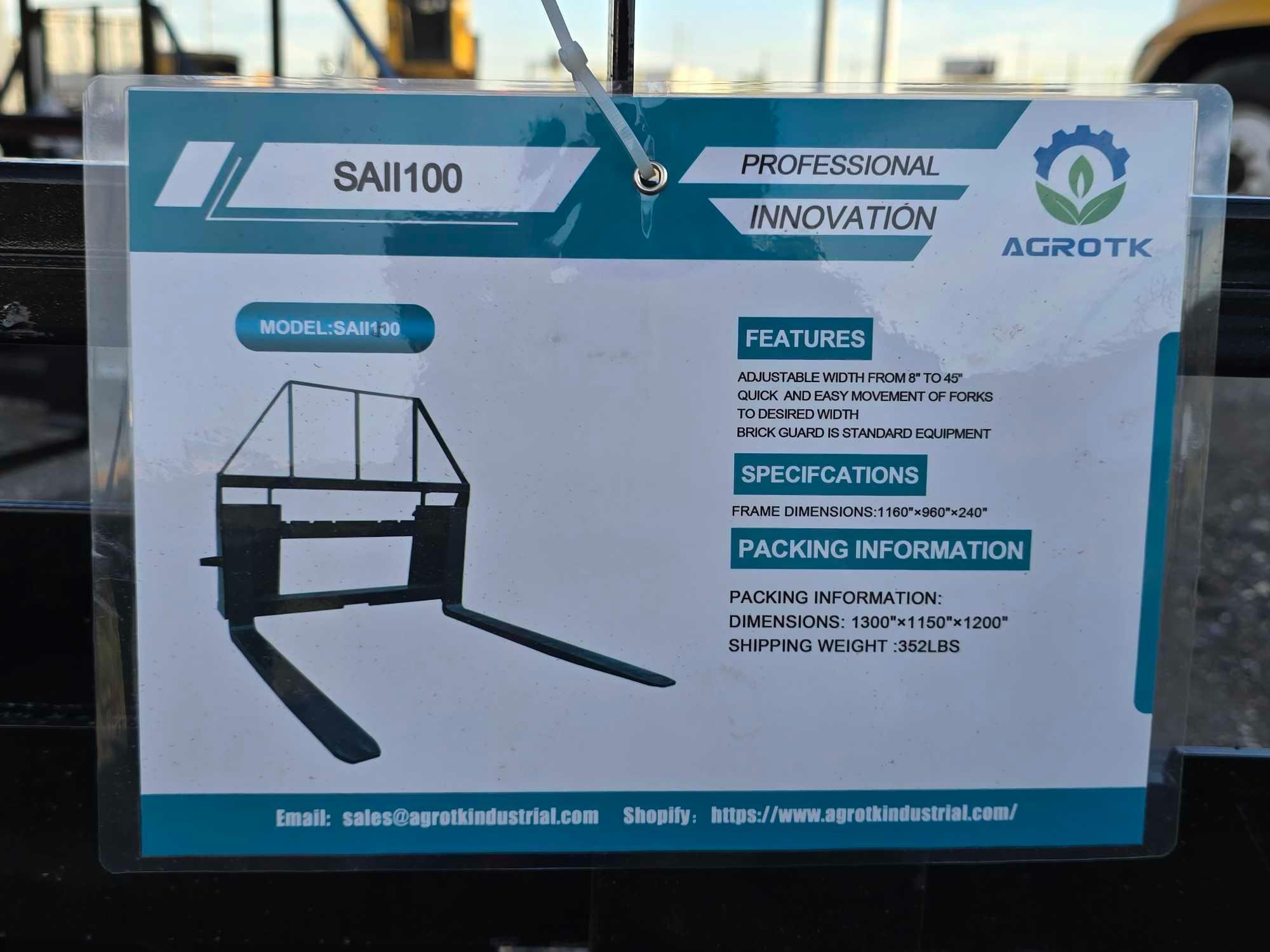 NEW/UNUSED 2024 Mower King SAII100 48 In Pallet Fork Frame