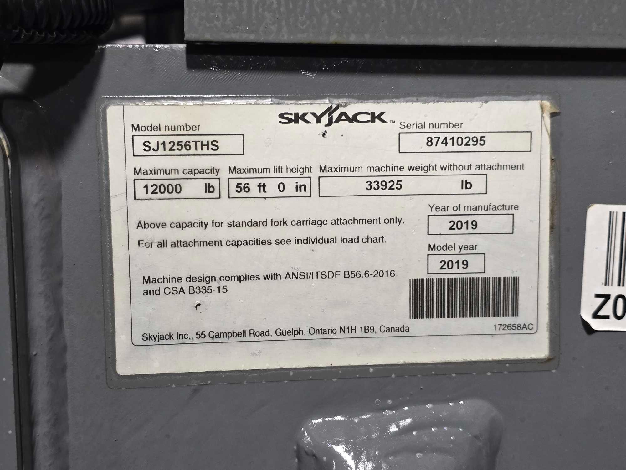 2019 Skyjack SJ1256THS Telehandler