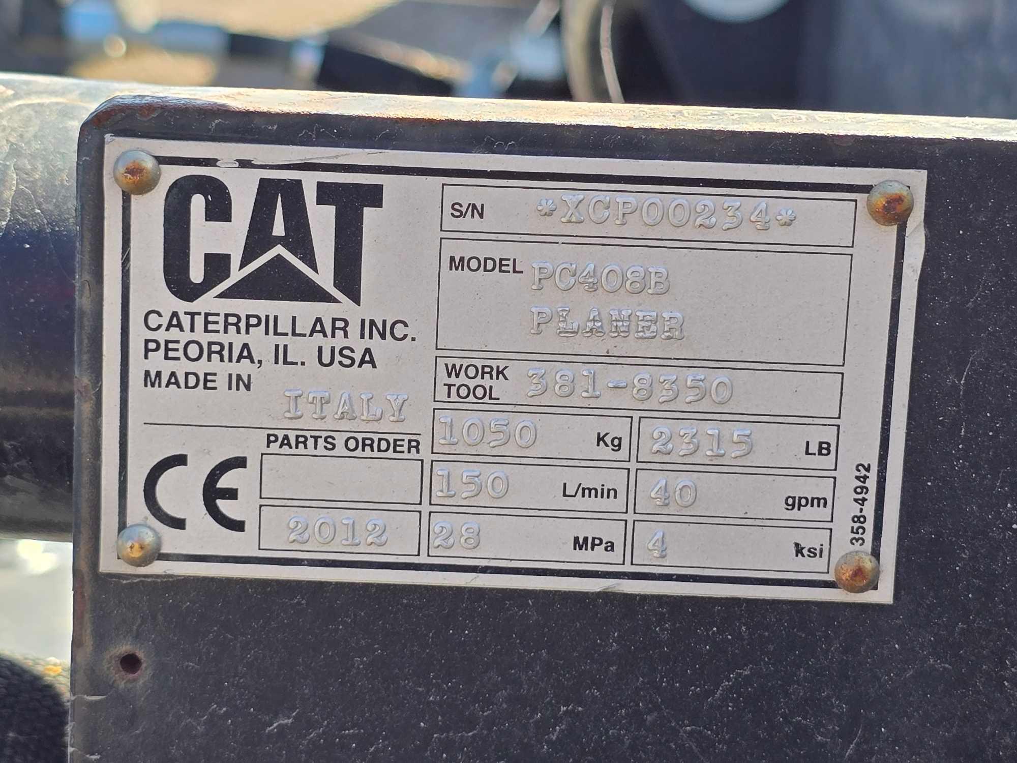 2012 Caterpillar PC408B Skid Steer Loader Cold Planer