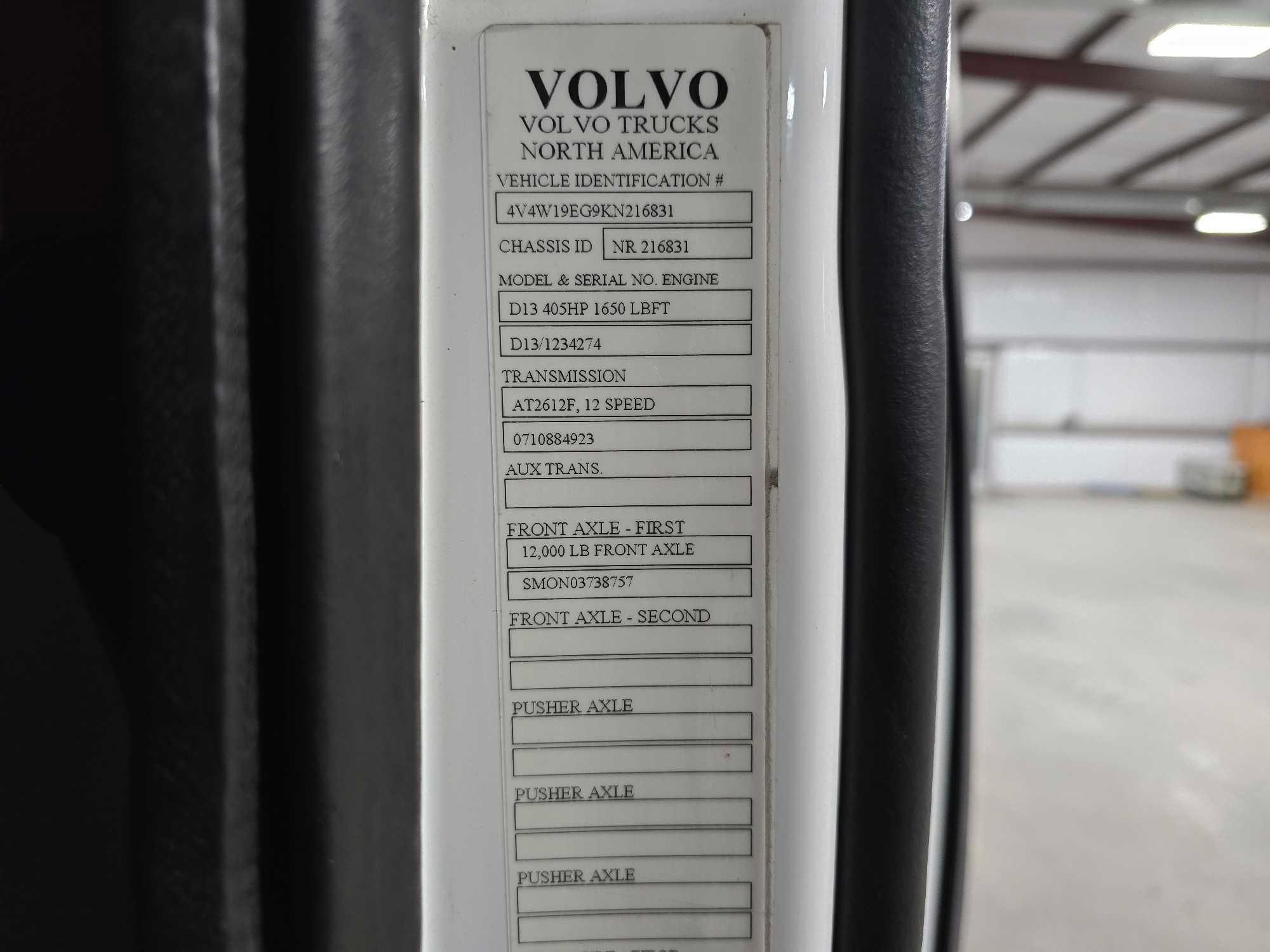 2019 Volvo VNR64T Day Cab Truck Tractor