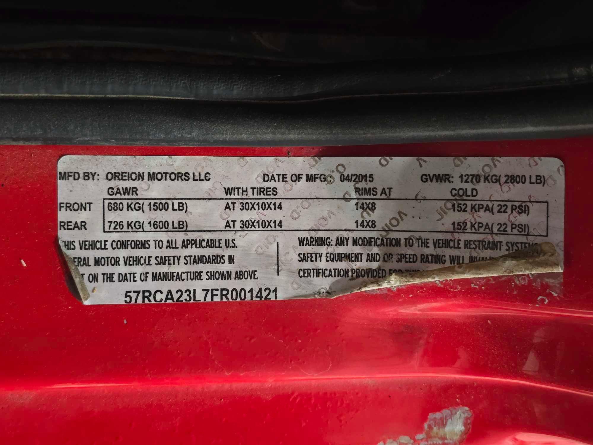 2015 Oreion Motors LLE Reeper